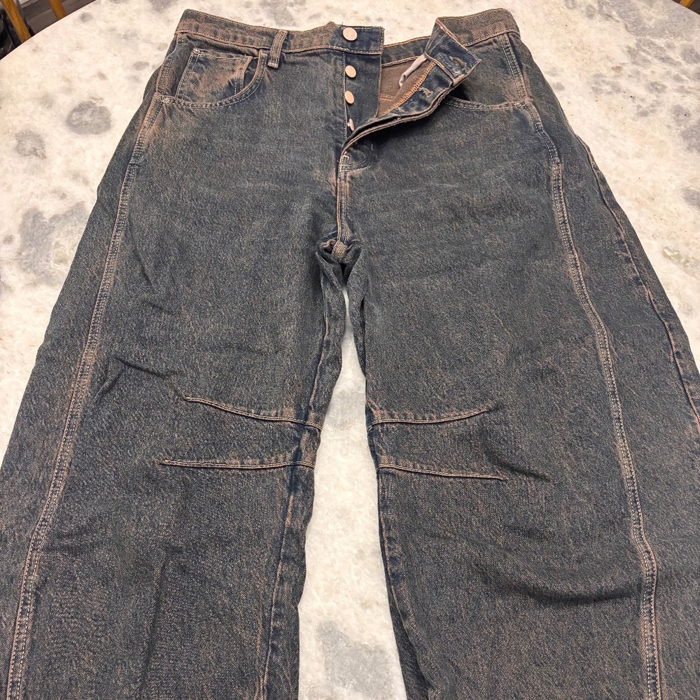 Free People - We the Free Good Luck Mid-Rise Barrel Jeans